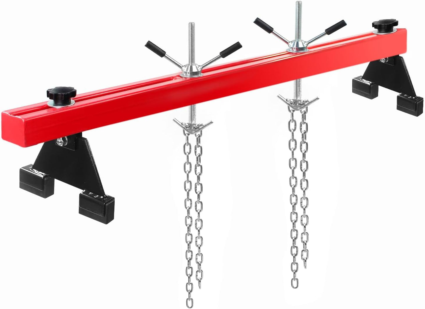 MaxWorks 50942 Engine Support Bar 1100 Lbs Capacity Engine Transverse Bar Engine Hoist 2 Point Lift Holder Hoist Dual Hooks, Engine Hoist Keeps Engine Stable for Home Garages & Auto Repair Shop