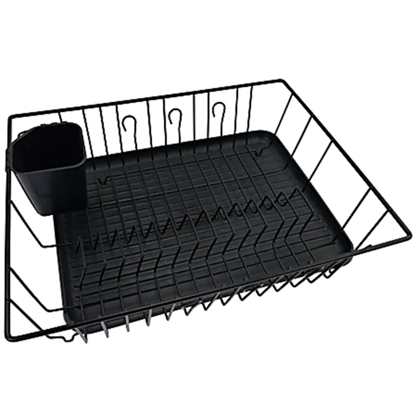 17.5 in. Black Countertop Dish Rack