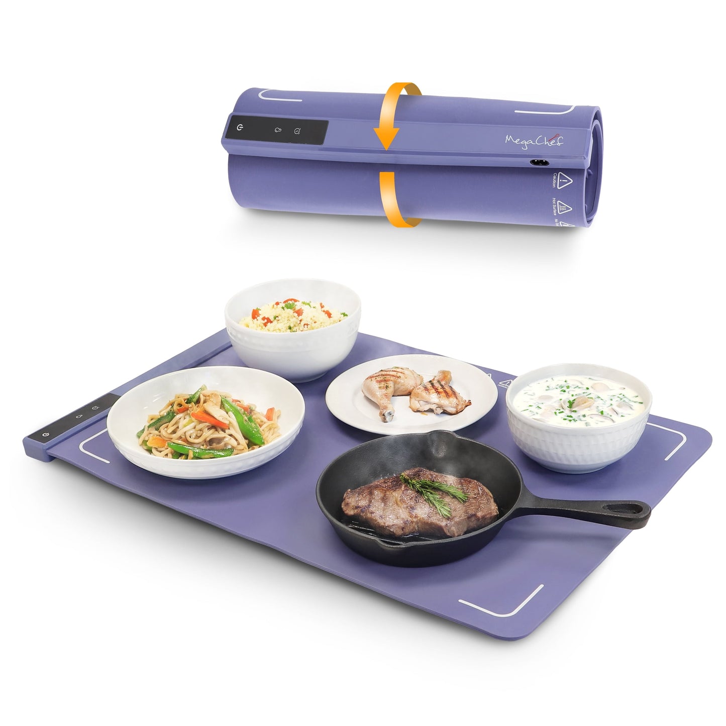 MegaChef Large Silicone Warming Mat with Variable Temperature Settings & Digital Display
