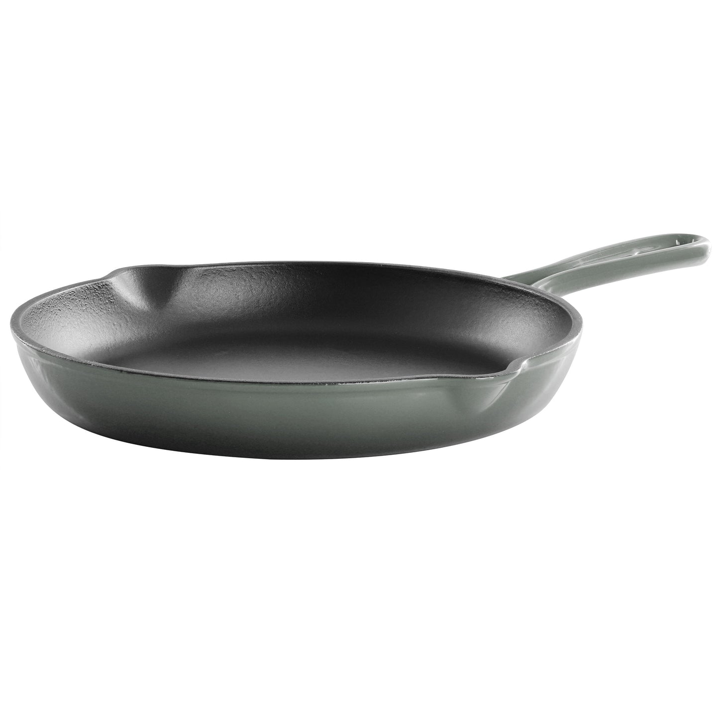 MegaChef Round 10.25 Inch Enameled Cast Iron Skillet in Gradient Gray