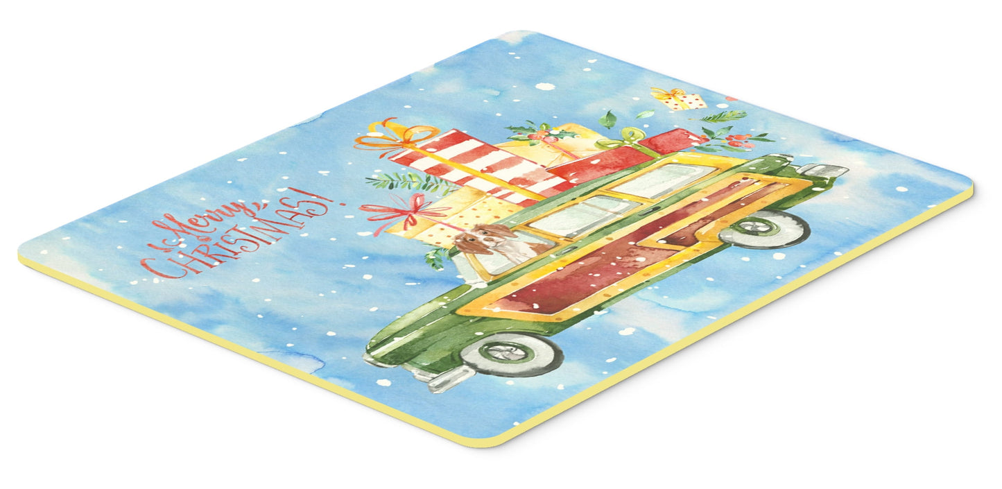 Merry Christmas Brittany Spaniel Kitchen or Bath Mat 24x36