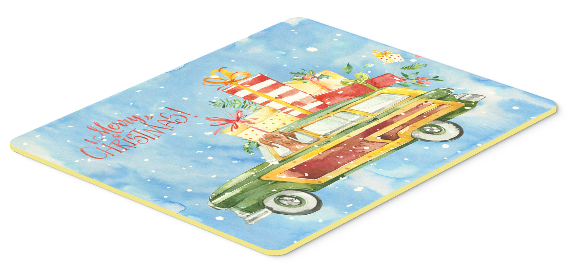 Merry Christmas Vizsla Kitchen or Bath Mat 24x36