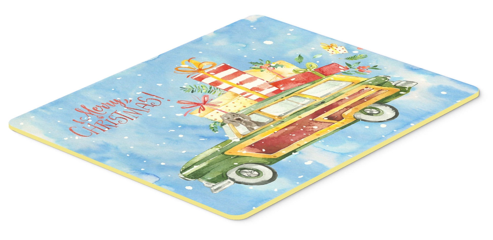 Merry Christmas Weimaraner Kitchen or Bath Mat 24x36