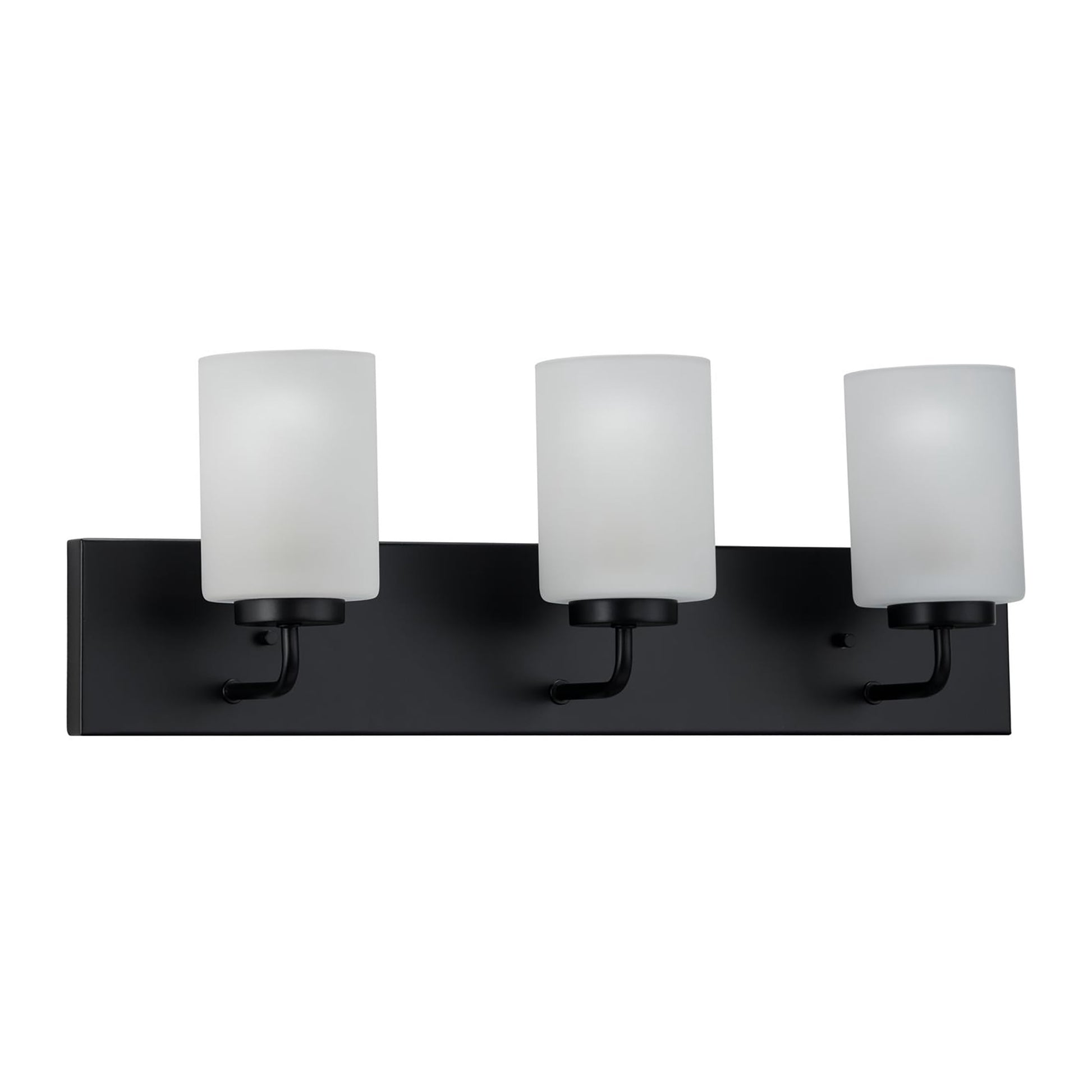 Merry Collection Three-Light Etched Glass Bath Vanity Wall Light