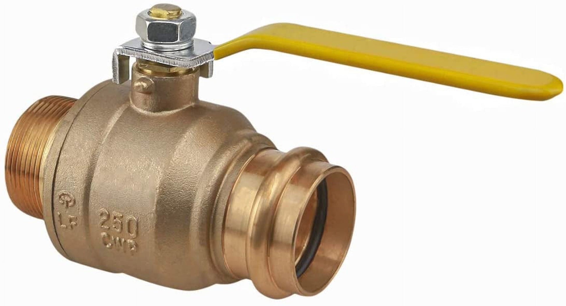 Midline Valve 542114VLVM Premium Adapter Ball Valve, with 1-1/4 in. Press x MIP Connections, Brass