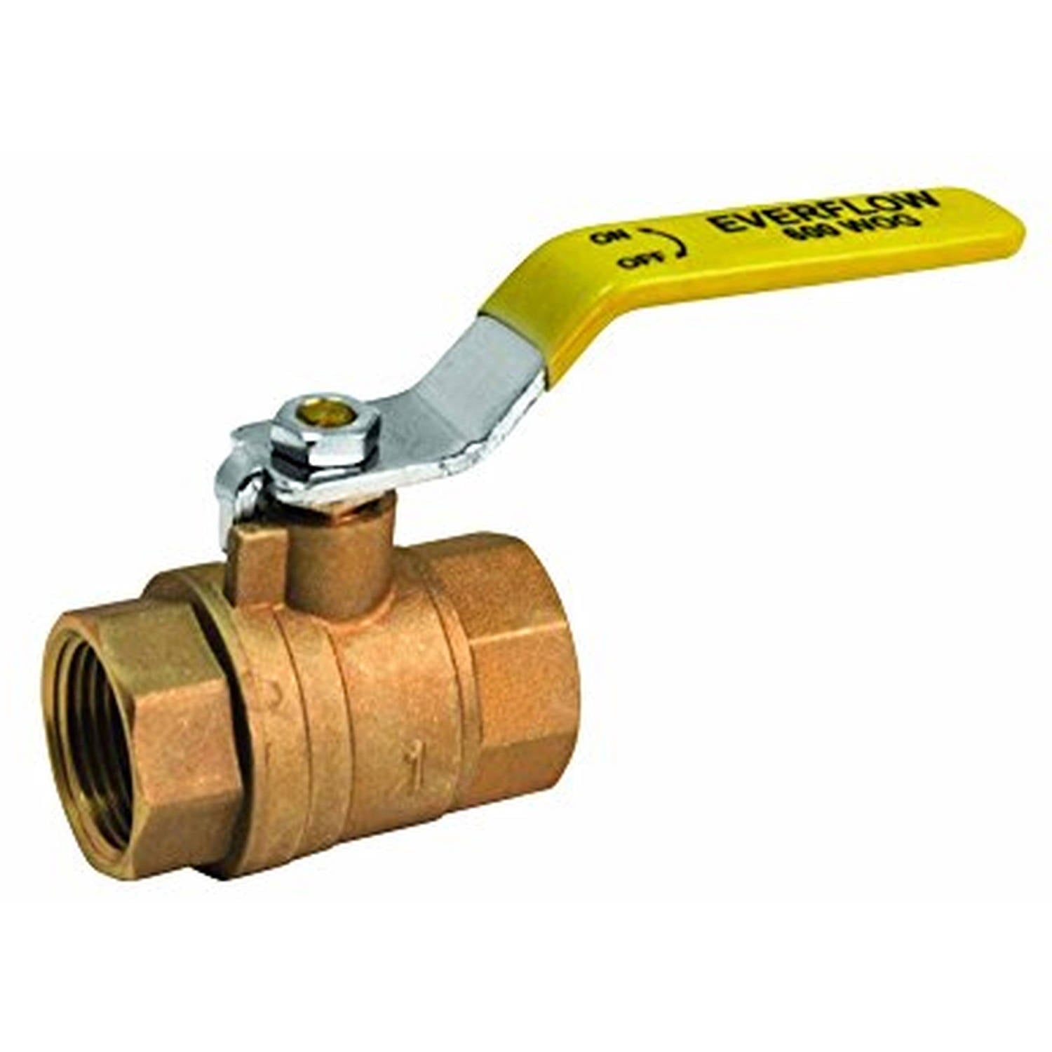 Midline Valve 600T112-NL Lead Free Full Port Forged Brass Ball Valve with Female Threaded IPS Connections, 1-1/2"