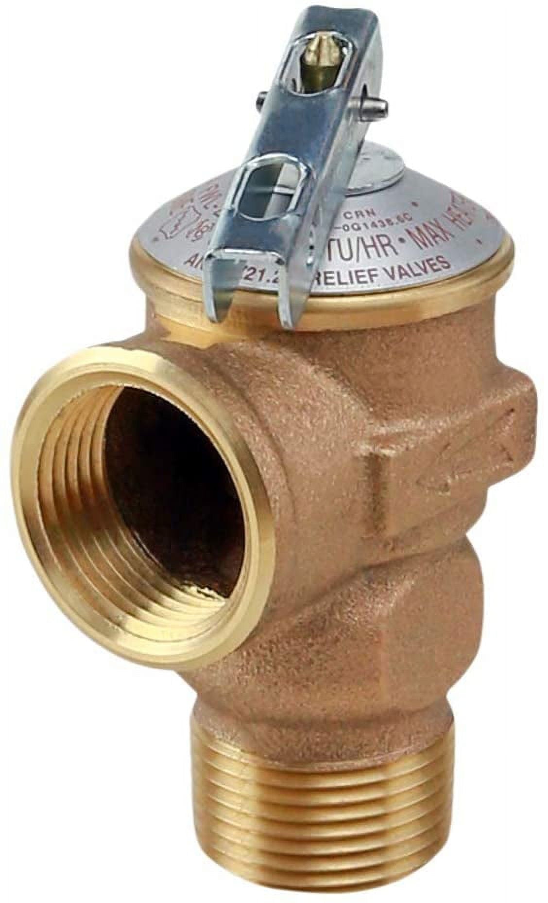 Midline Valve 652WSQ-WHUG, Lead-Free Forged Brass 3/4 in Pressure Relief Valve
