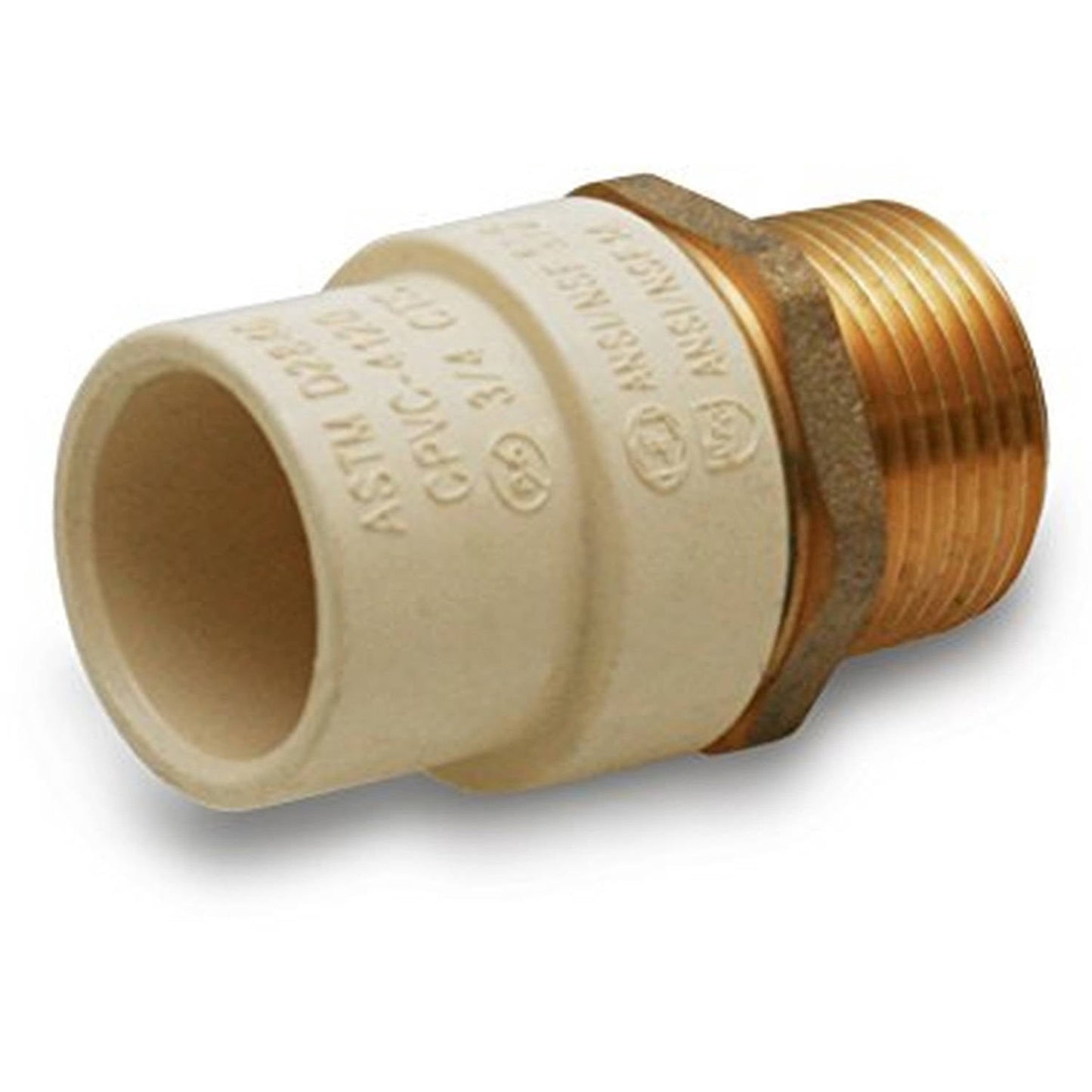 Midline Valve BRCPM200-NL 2" Lead Free Adapter Fitting with a Brass Male and a CPVC Connect