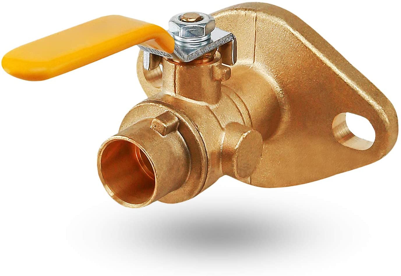 Midline Valve Full Port Ball Valve, with Flange, Water Shutoff, Flow Control in Pipeline, Brass, 1-1/2 in. Sweat Connection