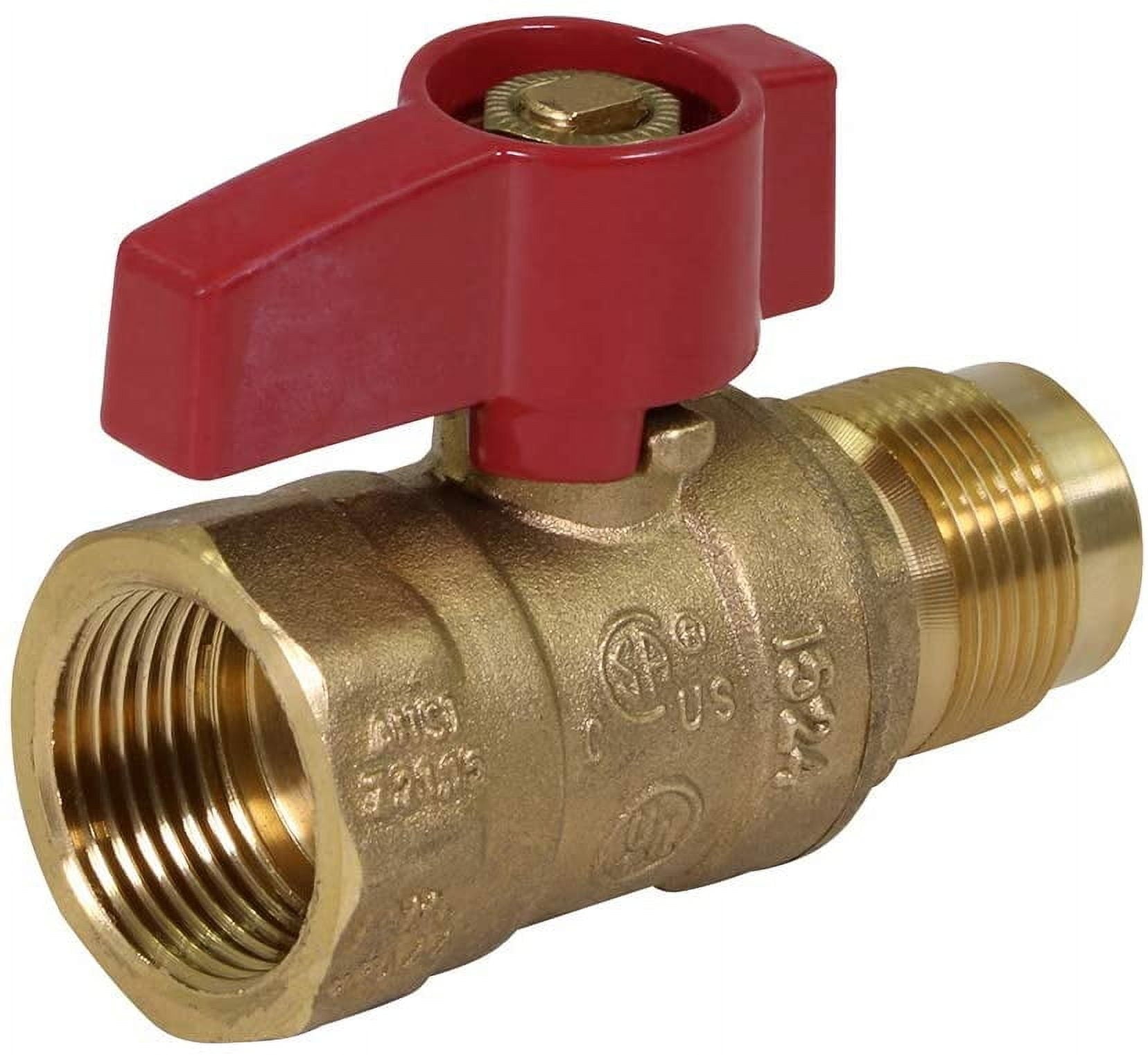 Midline Valve Gate Valve, Led-Free, 1/2 in. FIP Connection, Cast Brass