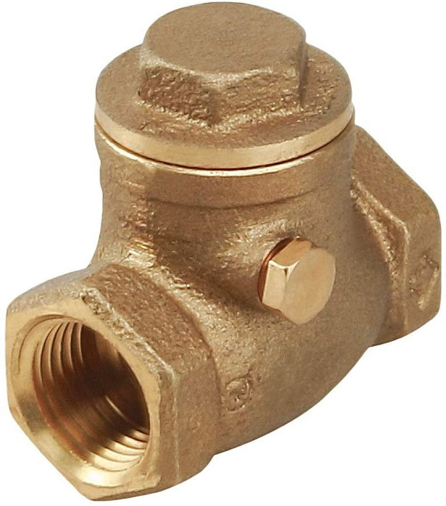 Midline Valve Swing Check Valve, Backflow Prevention, Lead-Free, 1 in. FIP Connections, Cast Brass
