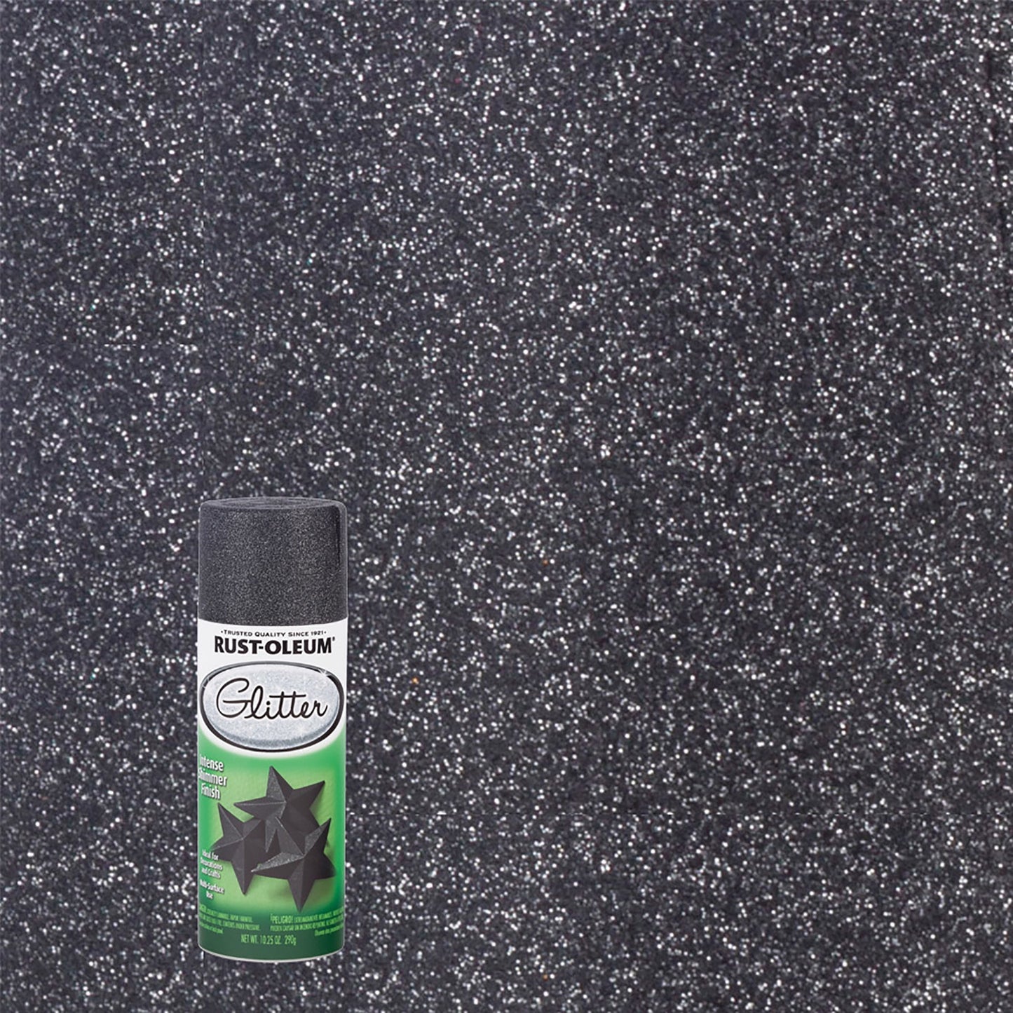 Paquete de 6, Negro Medianoche, Rust-Oleum Specialty Glitter Spray Paint- 10.25