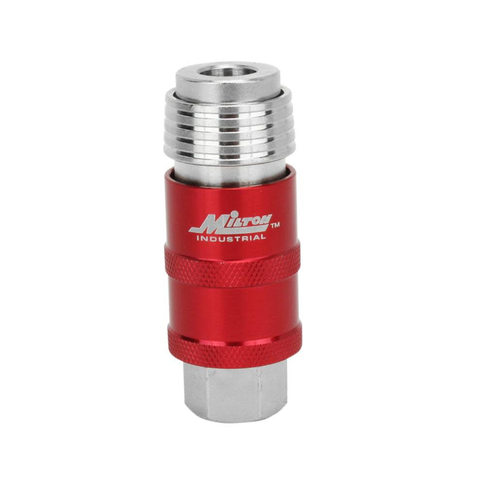 Milton 5 In ONEâ„¢ S-1750 Universal Safety Exhaust Quick-Connect Industrial Coupler, 1/4" FNPT