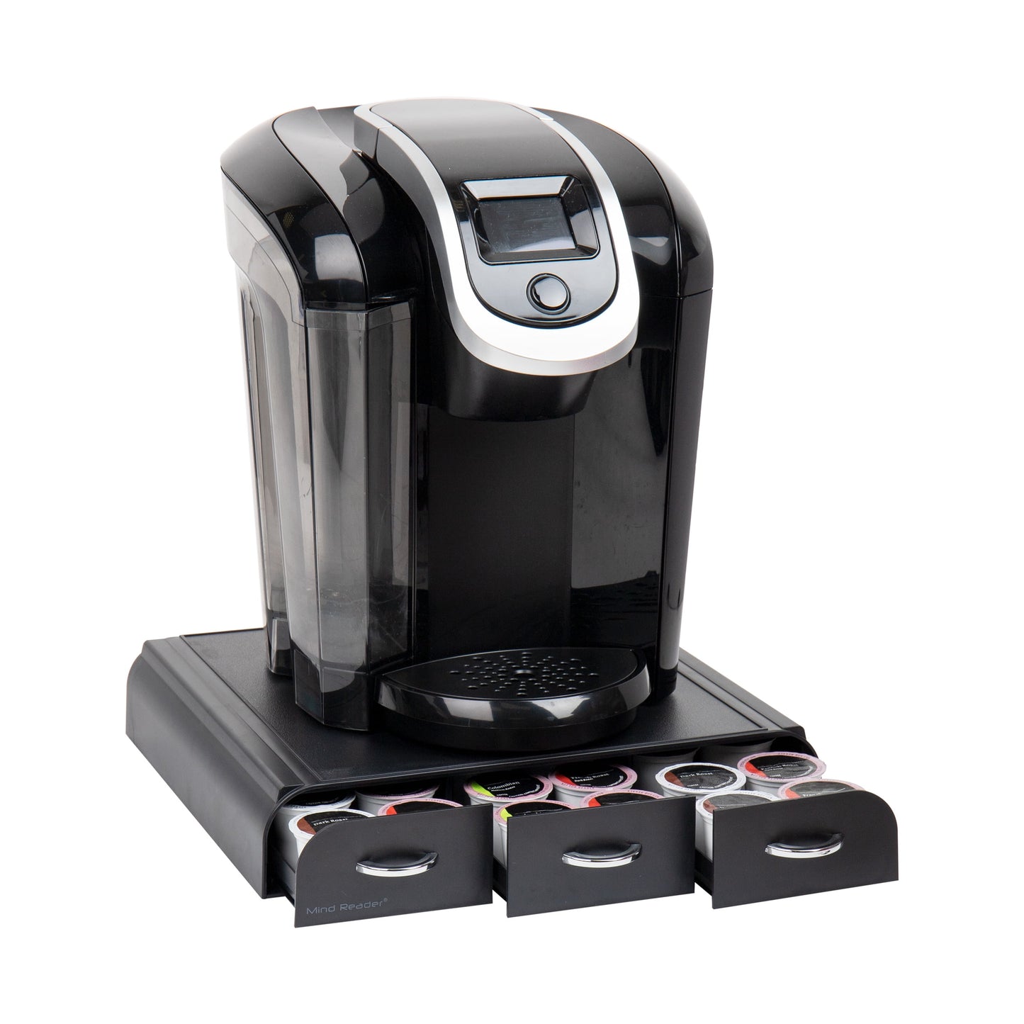 Mind Reader 3-Drawer Coffee Pod Organizer, 36-Pod Capacity, Black