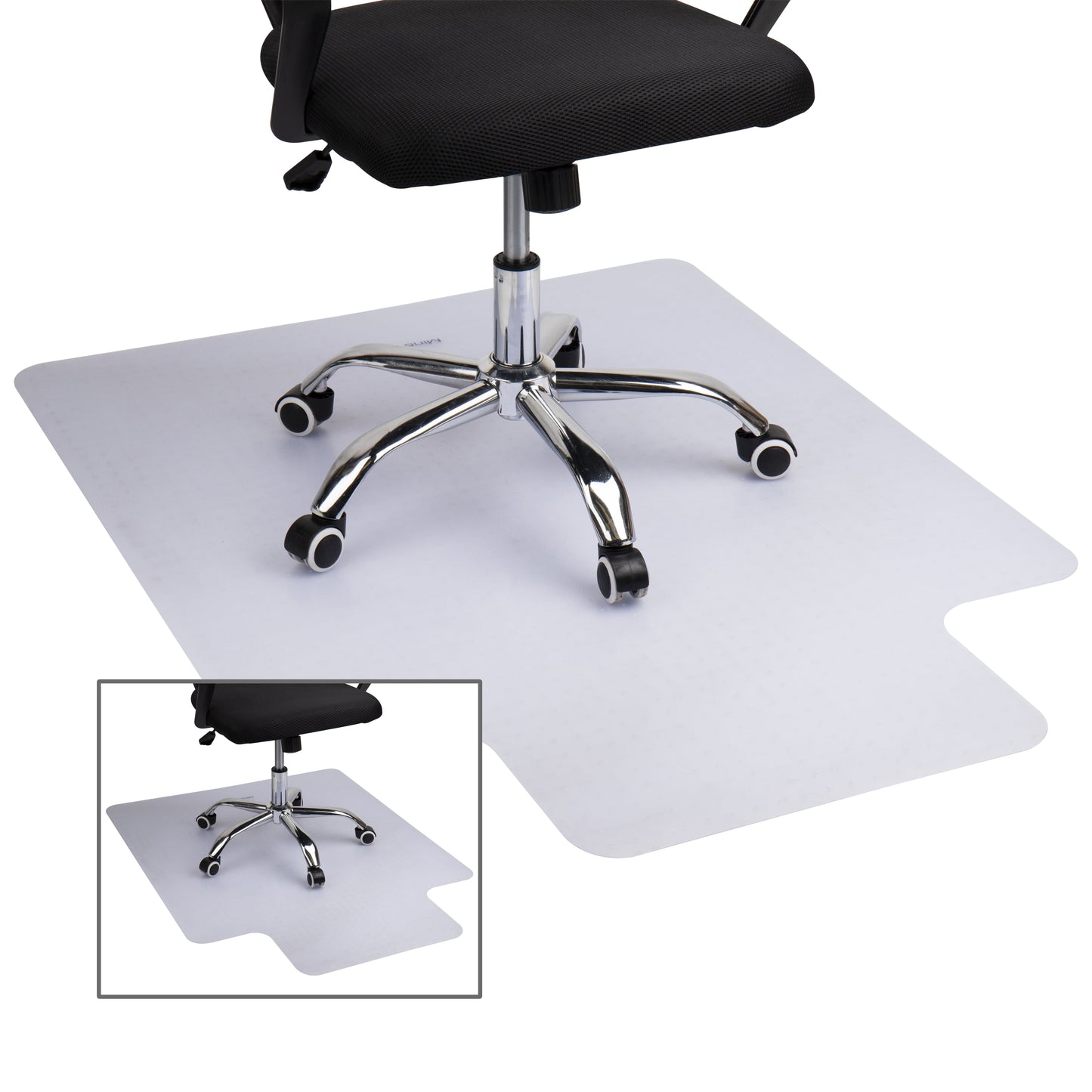Mind Reader Office Chair Mat, 36" x 48" Inches, Clear