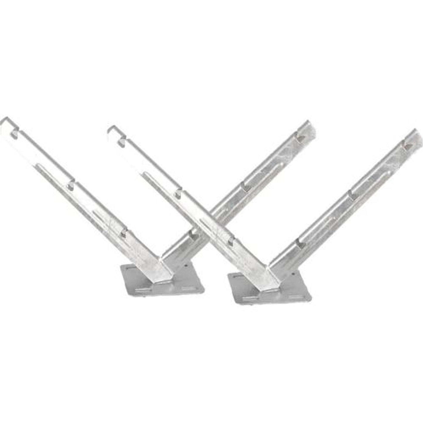 Miniyam Galvanized V-Bracket for Razor Barbed Wire - Heavy Duty Roll Bracket with Notch Design & Flat Base - Secure Extension Bracket for Concertina, Garden, Security Fence (1 V)