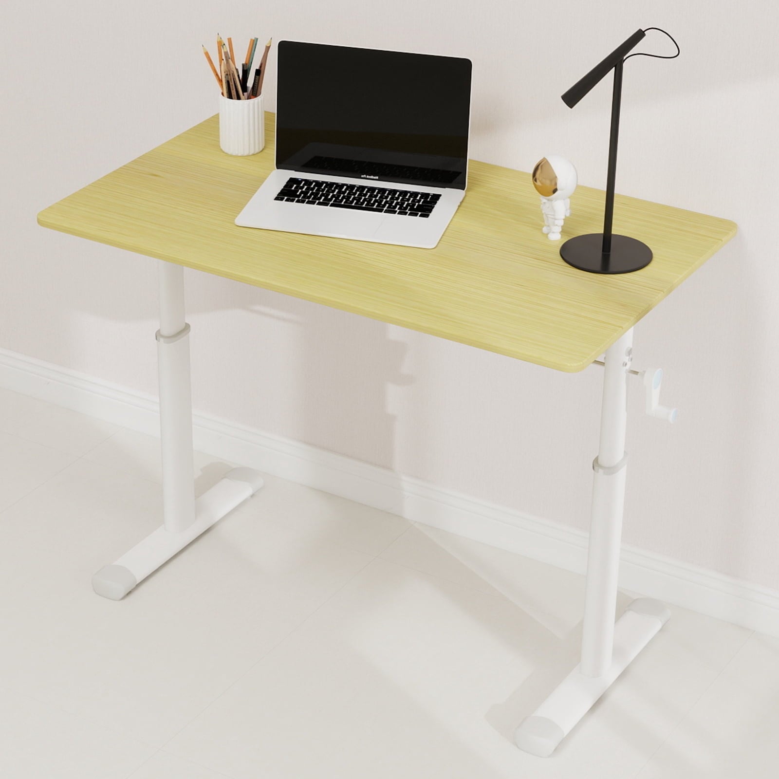 Mintazer 23" x 39" Height Adjustable Computer Desk, Home Office Standing Up Desk for Students,Teen and Adults, Nature