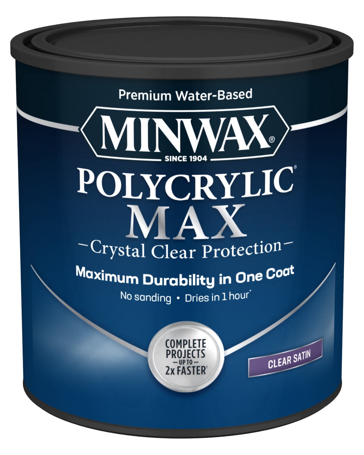 Minwax Polycrylic Max, Satin, Clear, 1 Quart