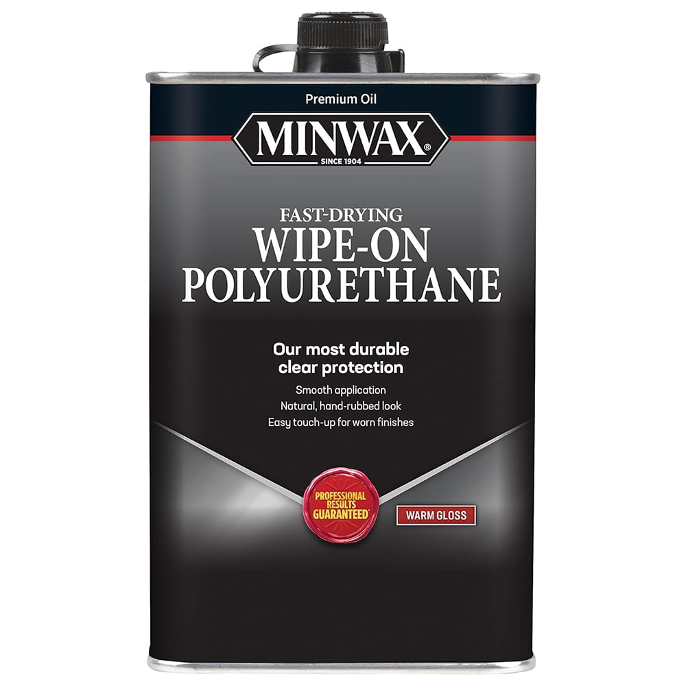 Minwax 60900 Clear Wipe-On Poly Oil-Based Polyurethane Finish, Warm Gloss