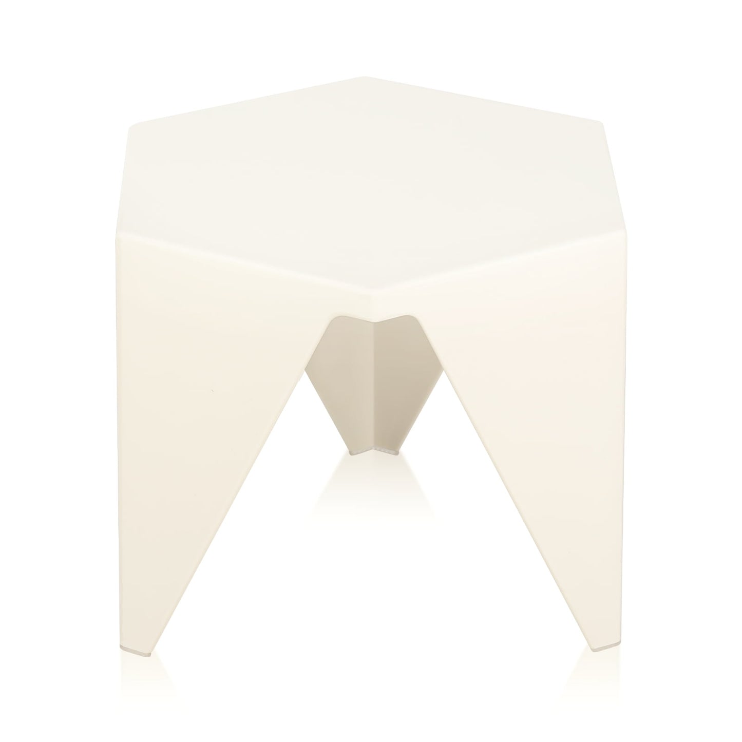 Modern Plastic Hexagonal Coffee Table Lightweight Small Side Table, White