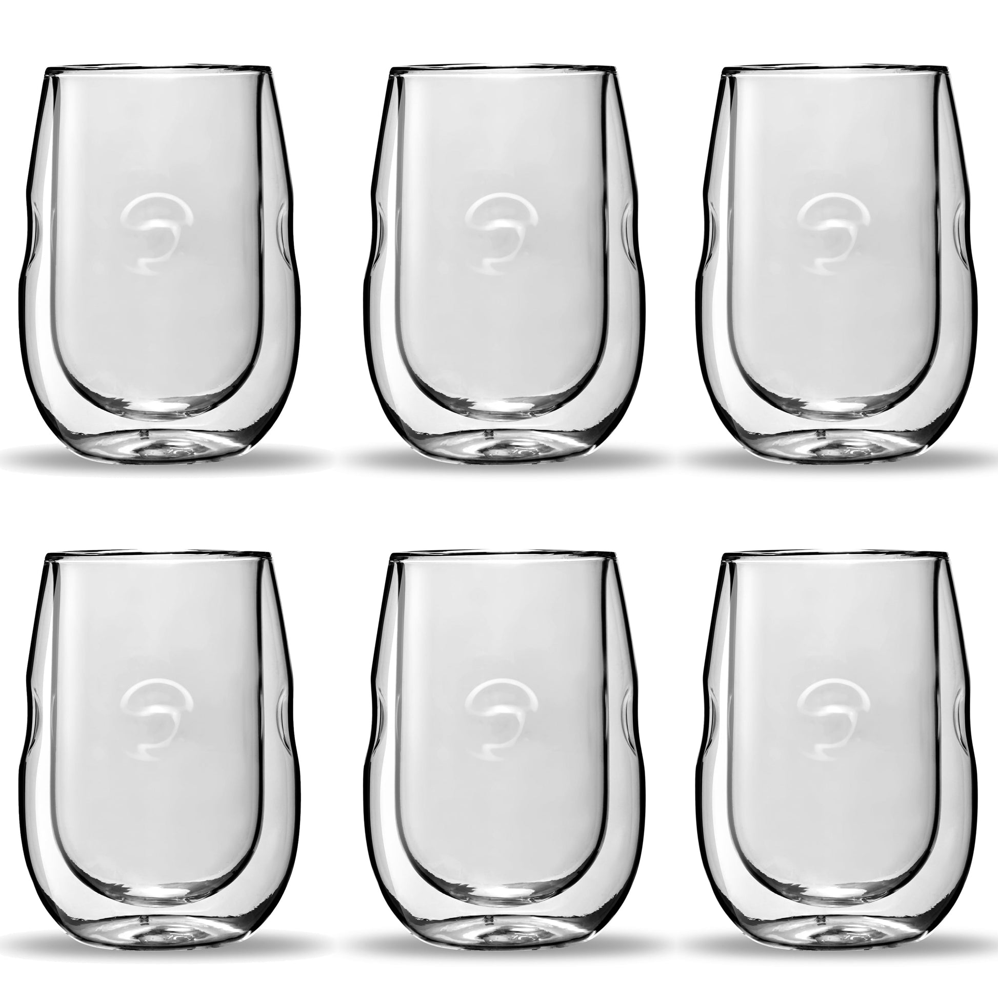 Moderna Artisan Series Double Wall Insulated 10 oz Wine Glasses, Set of 6&nbsp;