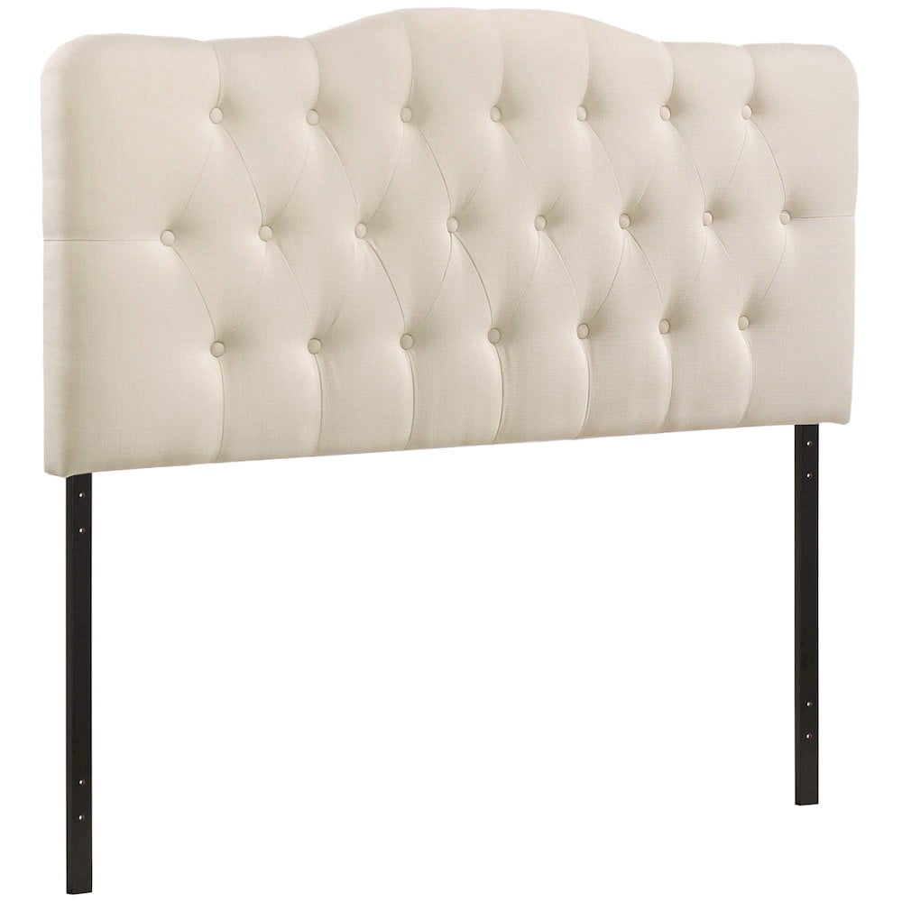 Modway Annabel Full Upholstered Polyester Fabric Headboard in Ivory