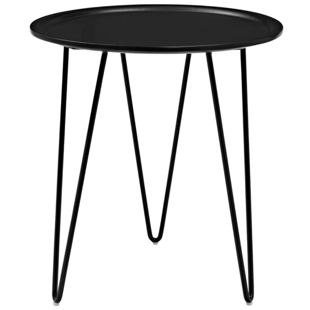Modway Digress Modern Fiberboard Wood and Steel Side Table in Black