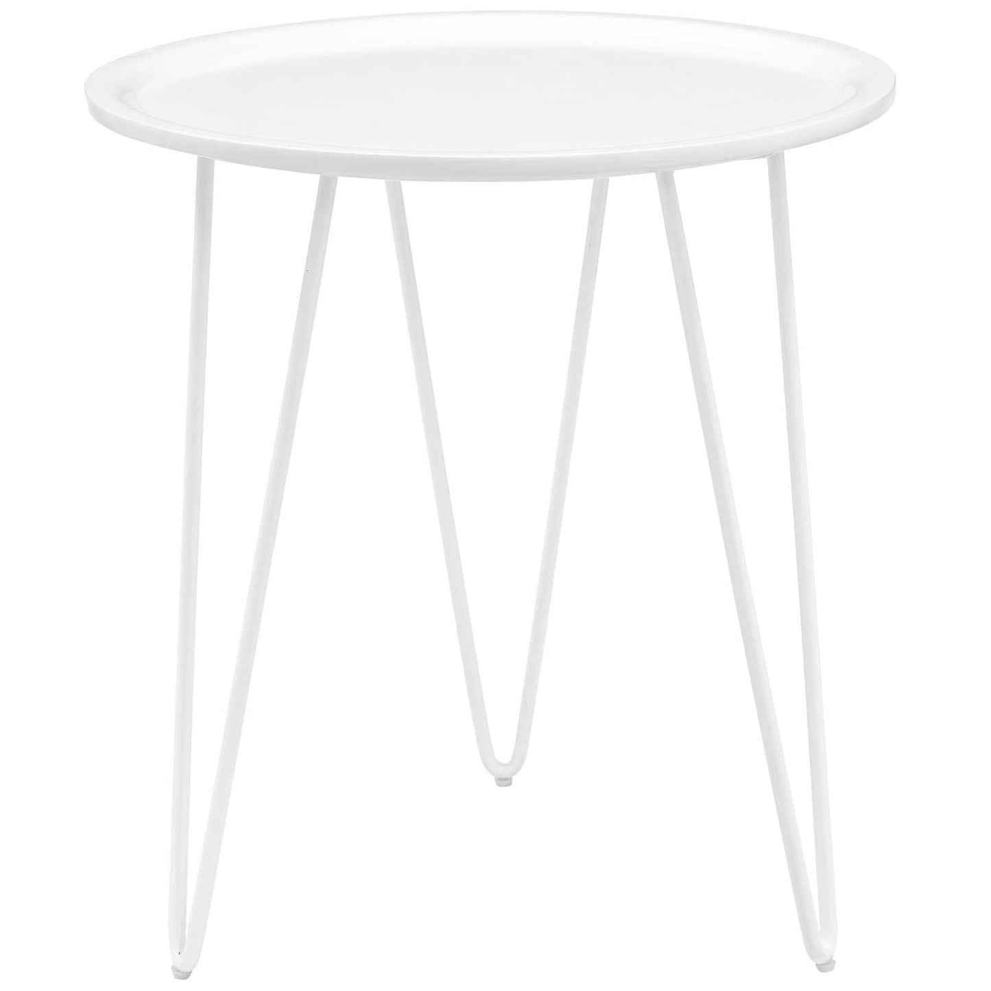 Modway Digress Modern Fiberboard Wood and Steel Side Table in White