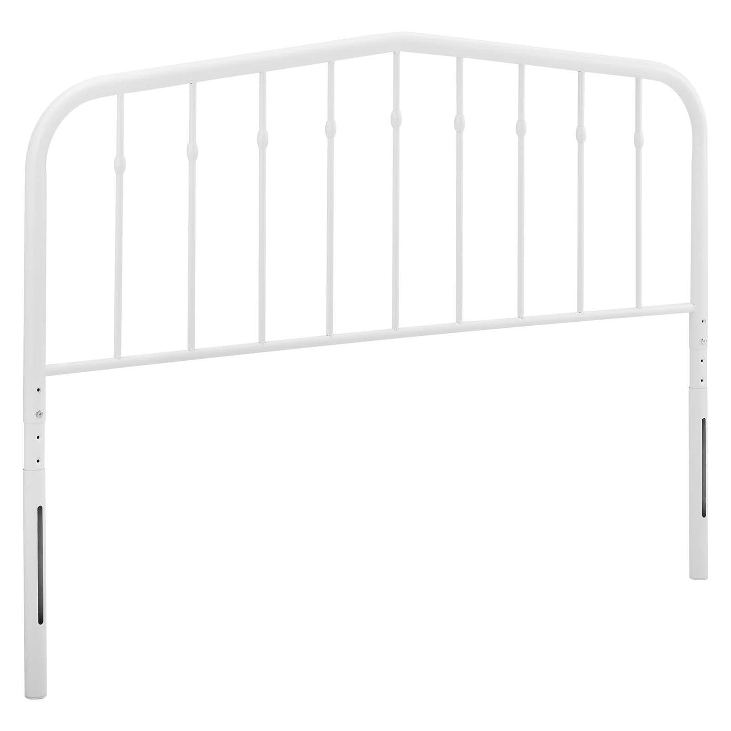 Modway Lennon Contemporary Modern Queen Metal Spindle Headboard in White