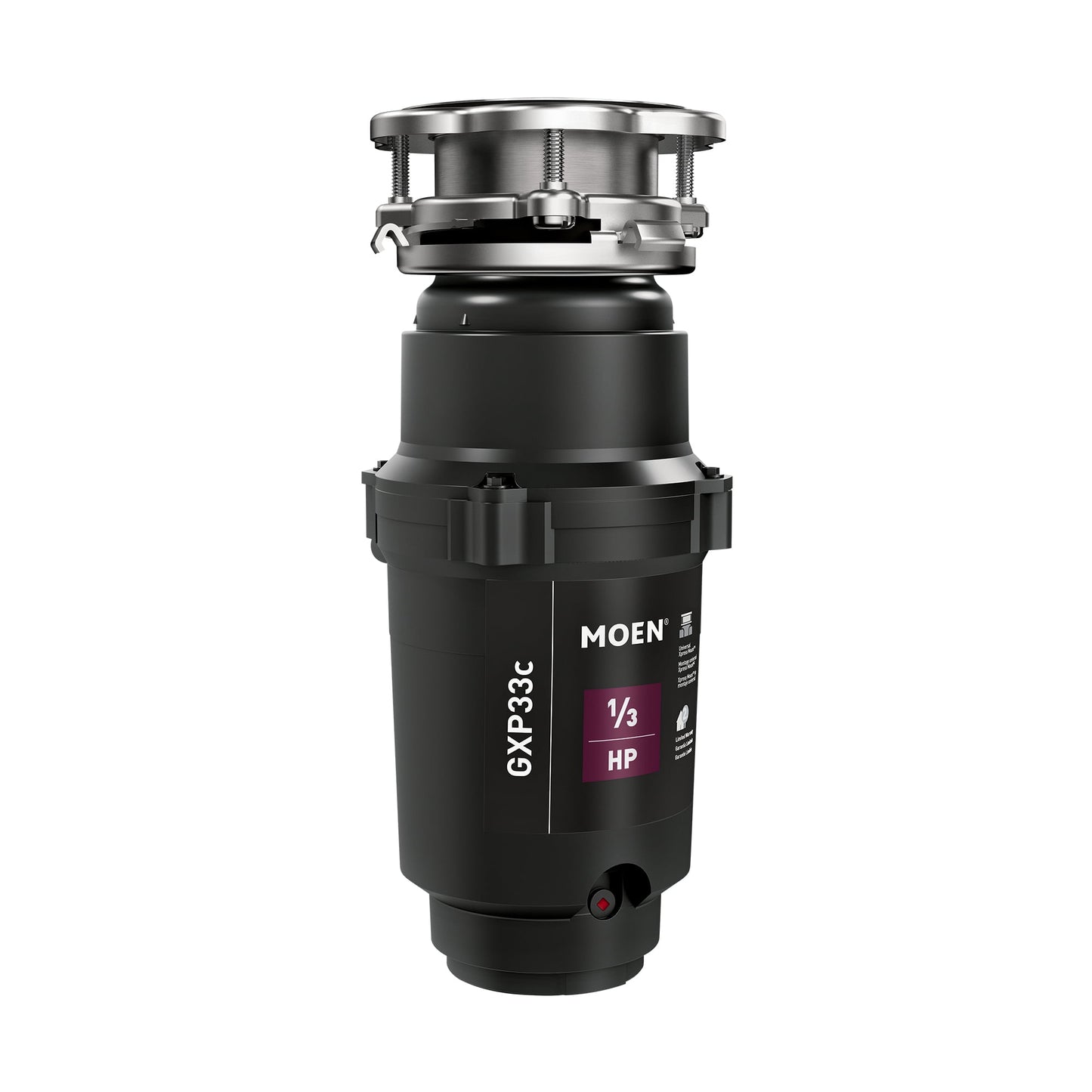 Moen Lite Series PRO 1/3 HP Continuous Feed Garbage Disposal, GXP33C