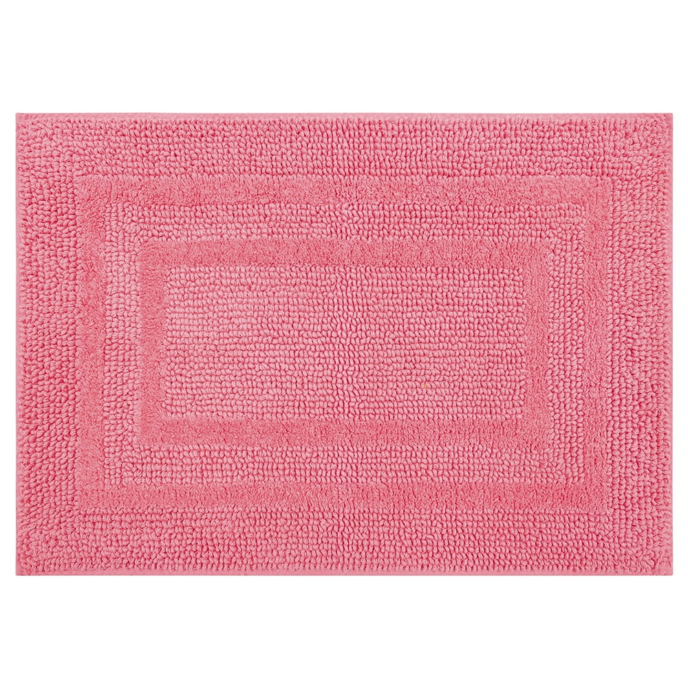 Mohawk Cotton Bath Mat Soft Absorbent Quick Dry Machine Washable Bathroom Mat, Rose, 27" x 45"