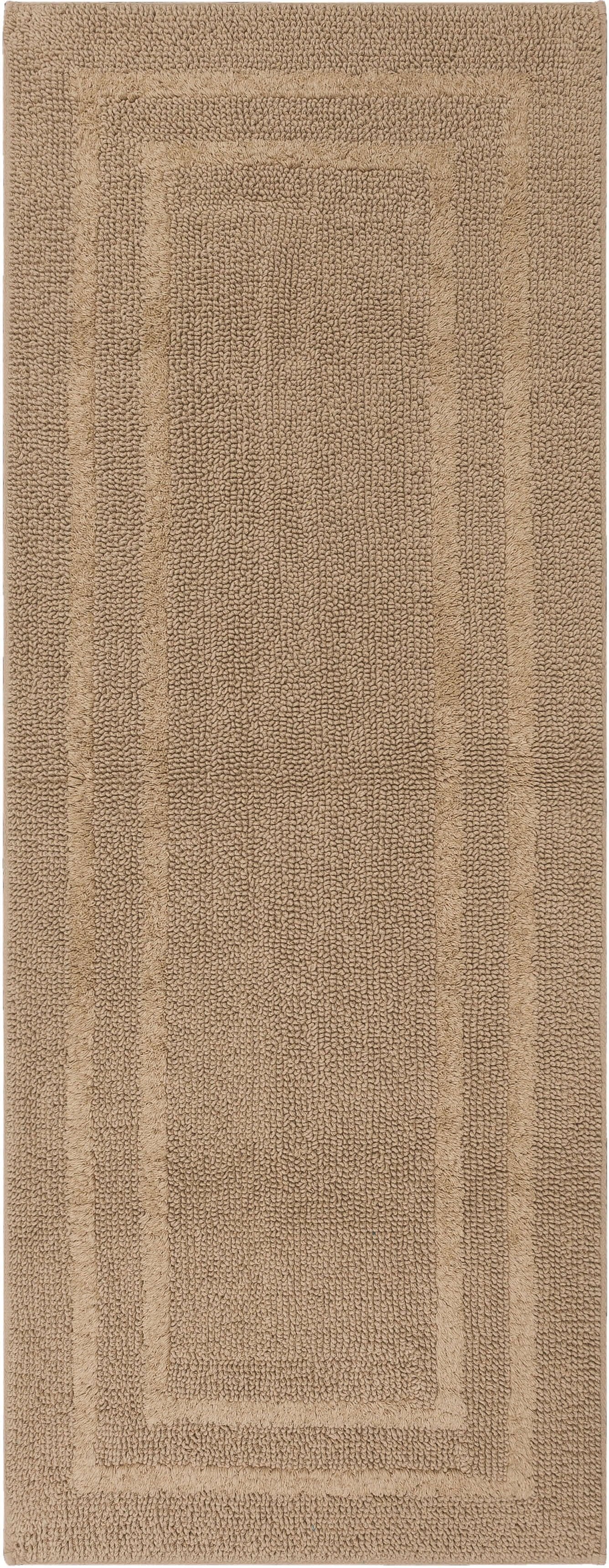 Mohawk Cotton Bath Mat Soft Absorbent Quick Dry Machine Washable Bathroom Mat, Taupe, 24" x 60"