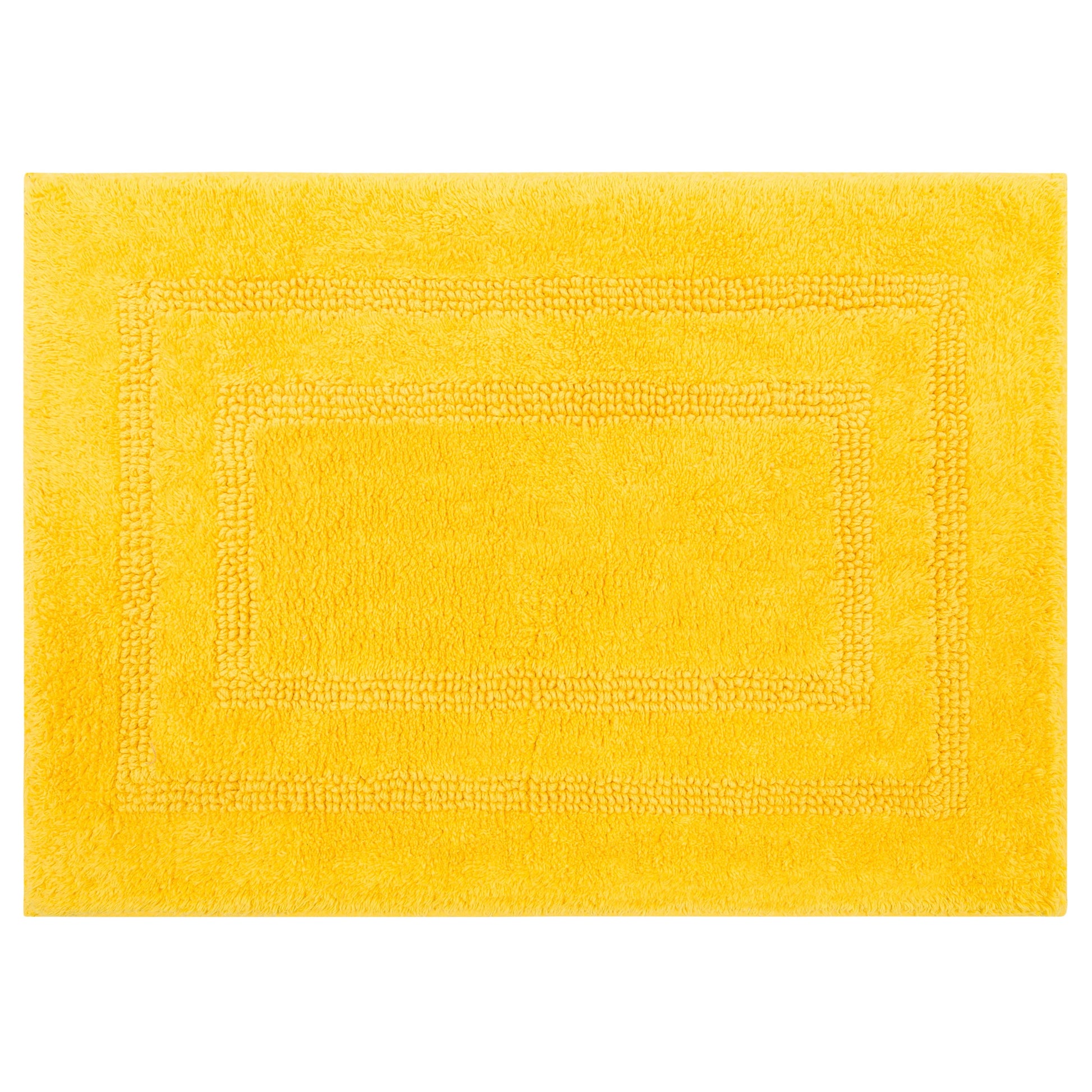 Mohawk Cotton Bath Mat Soft Absorbent Quick Dry Machine Washable Bathroom Mat, Yellow, 21" x 34"