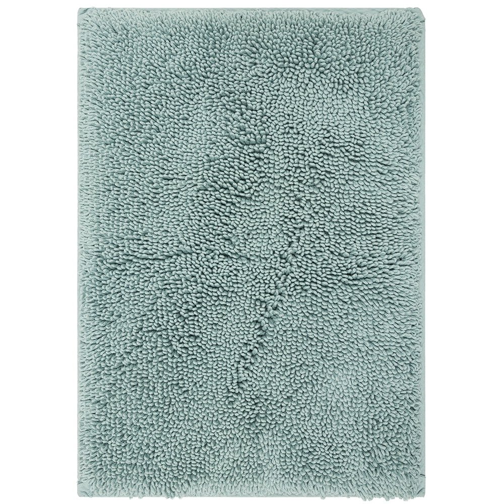Mohawk Home Classic Cotton Plush Stain/Fade Resistant Non-Slip Washable Bath Mat, Glacier, 1' 5" X 2'