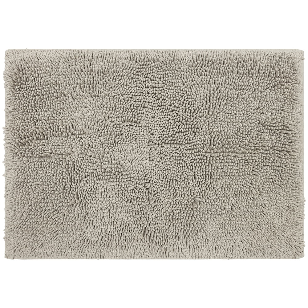 Mohawk Home Classic Cotton Plush Stain/Fade Resistant Non-Slip Washable Bath Mat, Silver, 1' 9" X 2' 10"