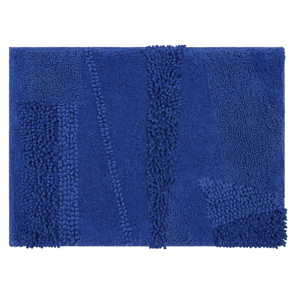 Mohawk Home Composition Cotton Bath Mat, Fiesta Cobalt, 2' x 5'