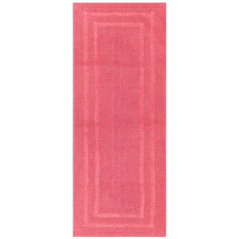 Mohawk Home Cotton Reversible Bath Mat, Fiesta Coral Rose, 24" x 60"
