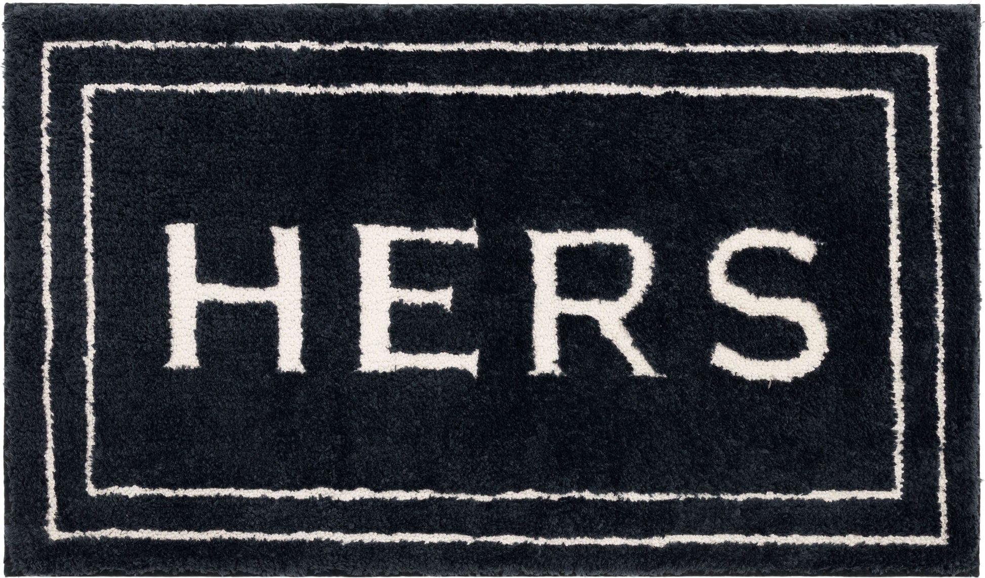 Mohawk Home Hers Knitted Plush Pile Washable Polyester Non-Slip Bath Mat, Indigo, 1'5" x 2'