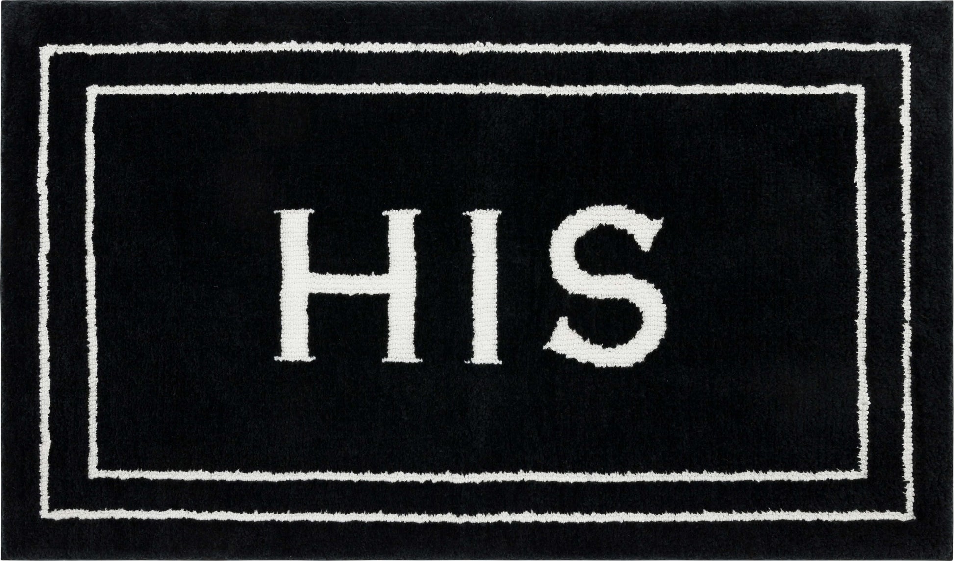 Mohawk Home His Knitted Plush Pile Washable Polyester Non-Slip Bath Mat, Ebony, 2' x 3'4"