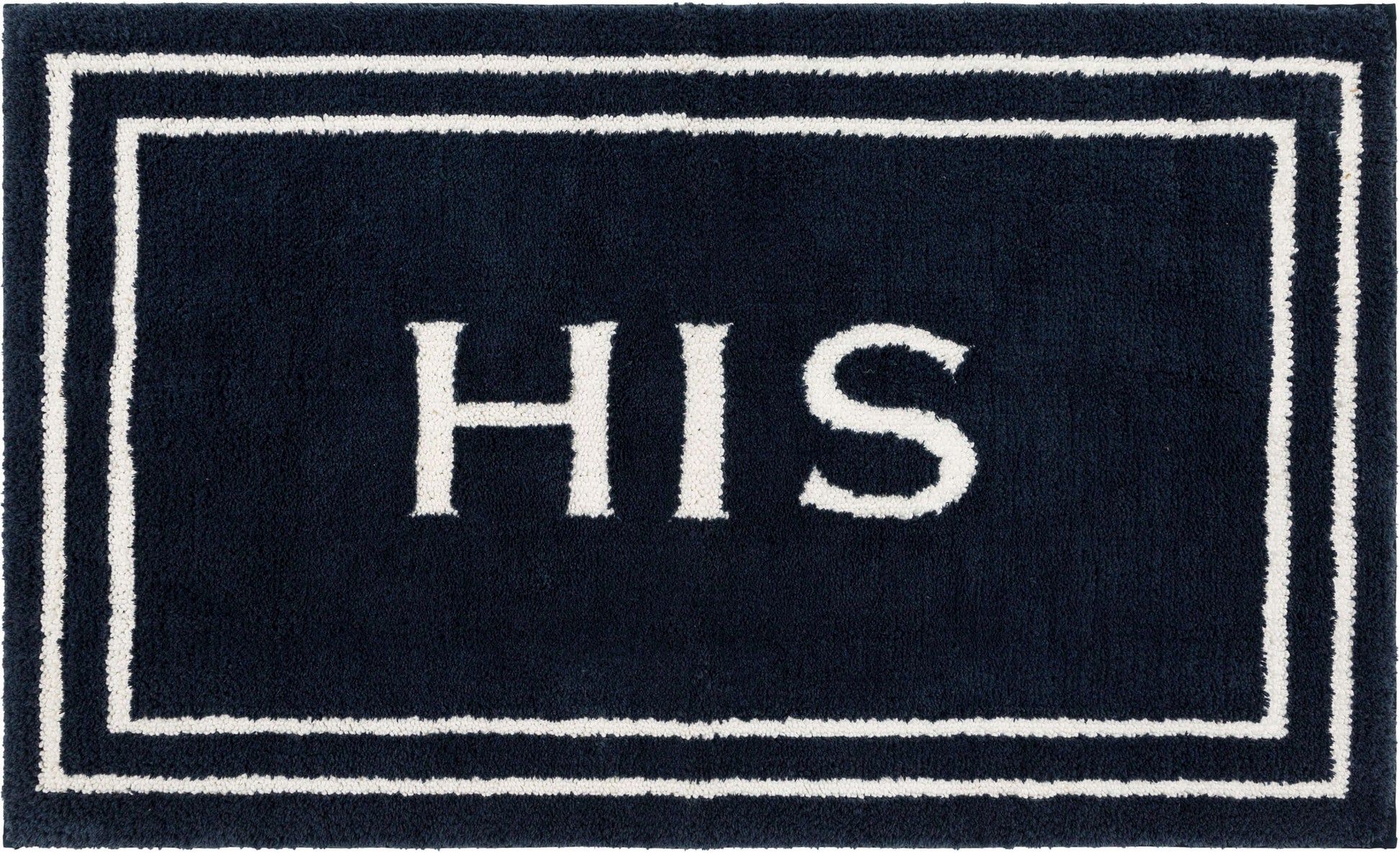 Mohawk Home His Knitted Plush Pile Washable Polyester Non-Slip Bath Mat, Indigo, 1'5" x 2'