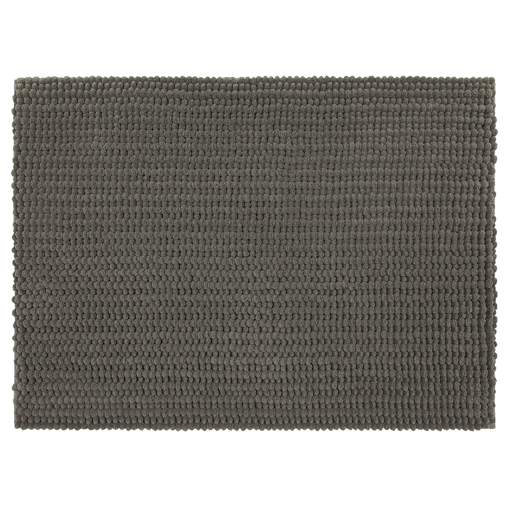 Mohawk Home Homespun Plush Fade/Stain Resistant Non-Slip Machine Washable Bath Rug, Cool Grey, 2' 3" x 3' 9"