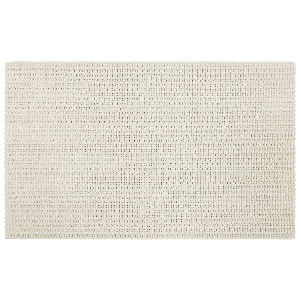 Mohawk Home Homespun Plush Fade/Stain Resistant Non-Slip Machine Washable Bath Rug, Parchment, 2' 3" x 3' 9"
