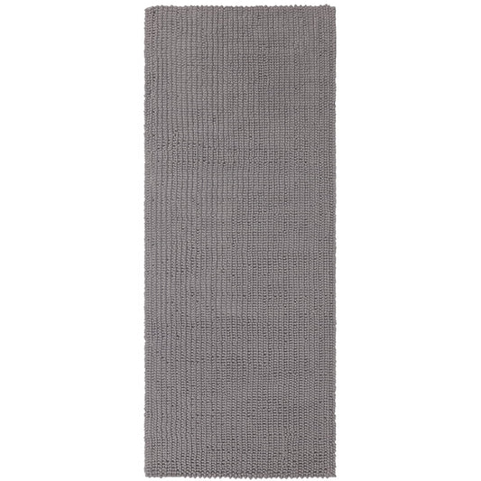 Mohawk Home Homespun Plush Fade/Stain Resistant Non-Slip Machine Washable Bath Rug, Silver, 2' x 5'