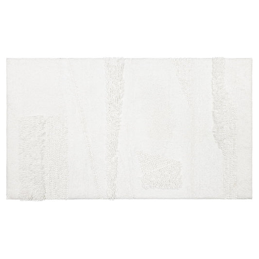 Mohawk Home Plush Cotton Fade/Stain Resistant Non-slip Machine Washable Bath Mat, Artic White, 2' x 5'