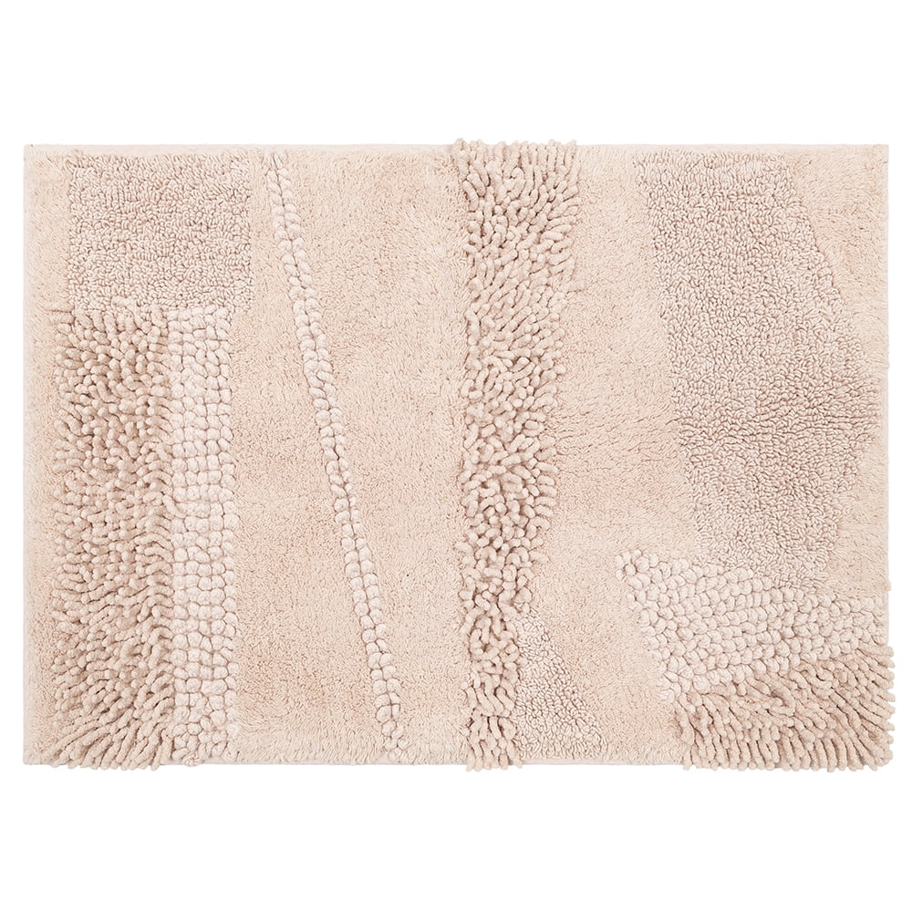 Mohawk Home Plush Cotton Fade/Stain Resistant Non-slip Machine Washable Bath Mat, Blush, 2' 3" x 3' 9"
