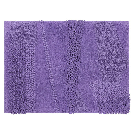 Mohawk Home Plush Cotton Fade/Stain Resistant Non-slip Machine Washable Bath Mat, Fiesta Orchid, 2' x 5'