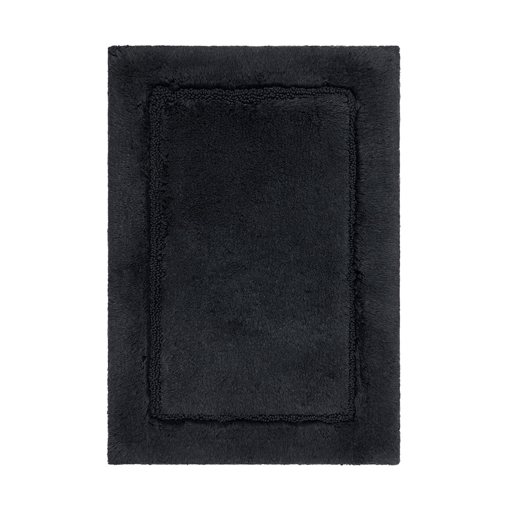 Mohawk Home Regency Plush Stain/Fade Resistant Non-Slip Machine Washable Bath Mat, Charcoal, 1' 9" x 2' 10"