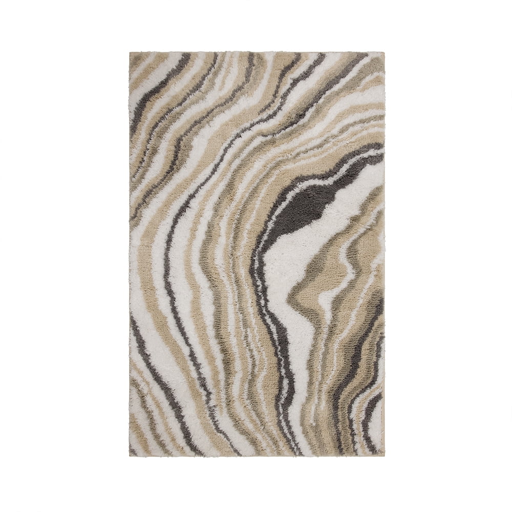 Mohawk Home Serpentine Bath Mat, Taupe, 2' 3" x 3' 9"