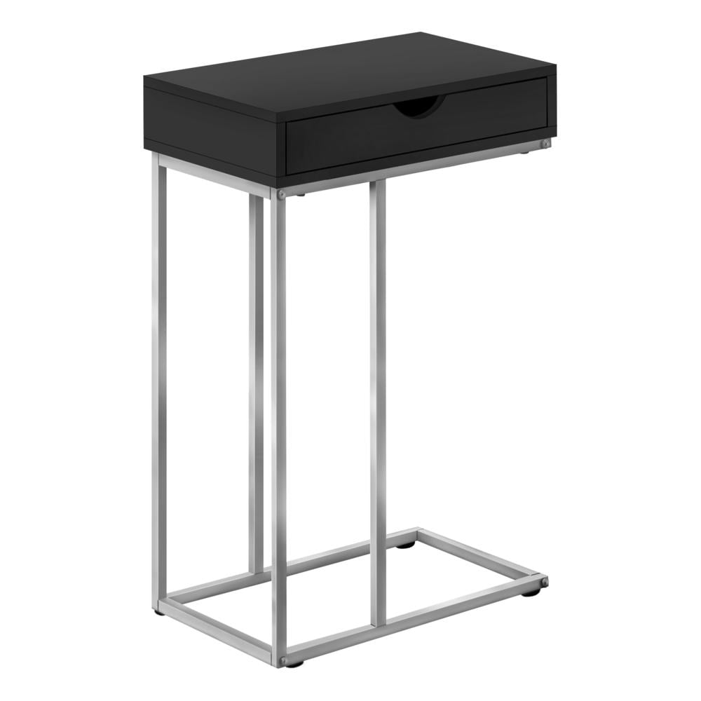 Monarch Mesa Auxiliar en Forma de C en Metal Negro