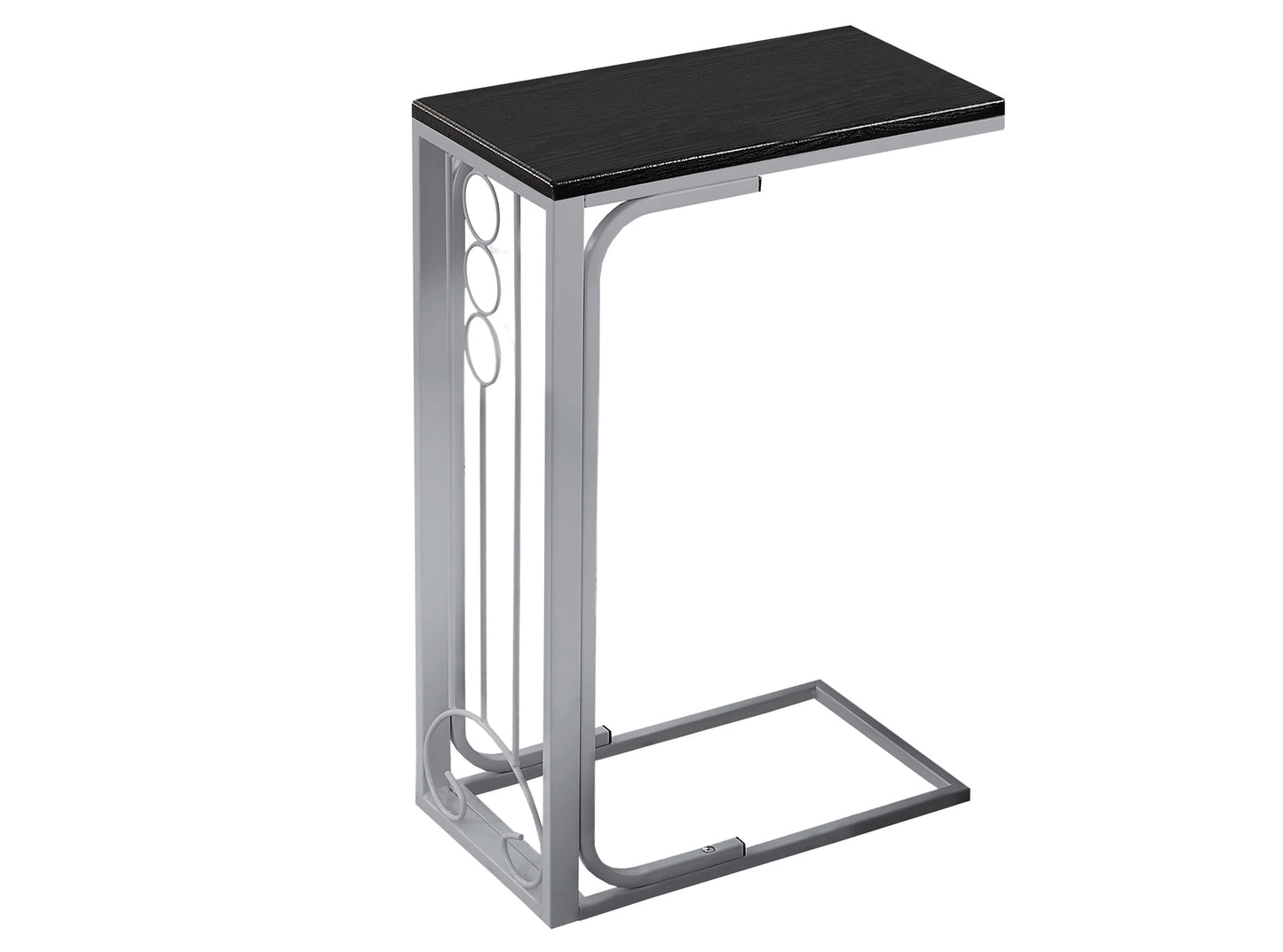 Monarch Specialties Accent Table, C-shaped, End, Side, Snack, Living Room, Bedroom, Black Laminate